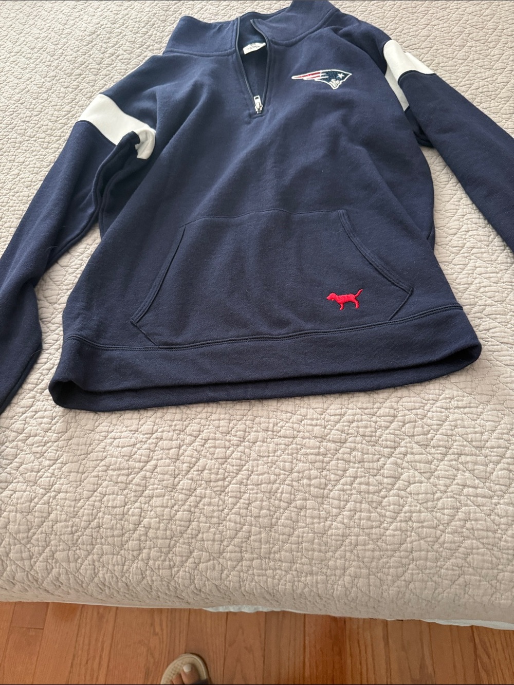 Victoria's Secret PINK Navy Quarter-Zip Pullover